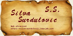 Silva Surdulović vizit kartica